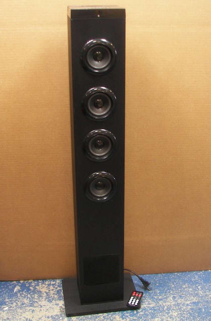 Sylvania SP386 40W 2.1 Ch Tower Speaker Subwoofer w Remote ~ Bluetooth