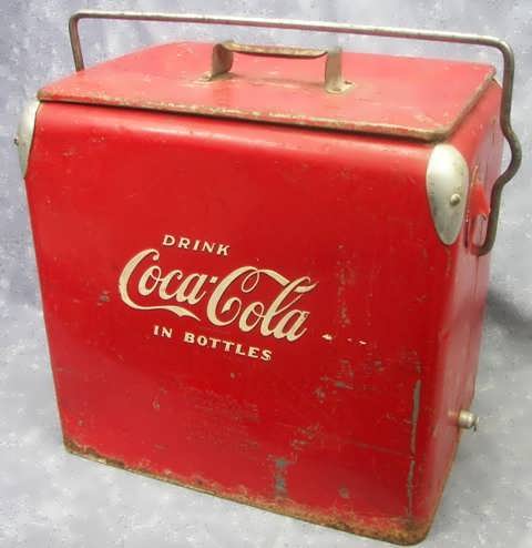 Original c1950 COCA~COLA Acton Standard COOLER ~ Galvanized Steel Coke ...