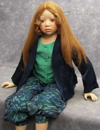 Christine Orange Harriet Porcelain Doll 38 Tall RARE