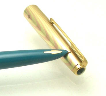 Vintage RARE Parker 61 Heirloom Rainbow Vista Blue Fountain Pen  