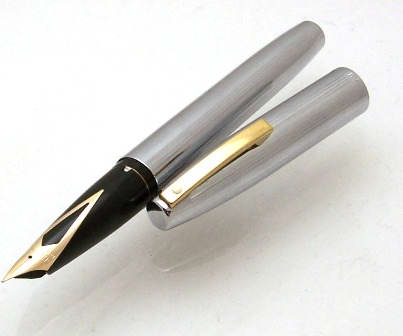 Vtg SHEAFFER IMPERIAL 797 Fluted Chrome FP 14k Nib  